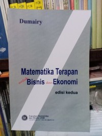 Matematika Terapan untuk Bisnis dan Ekonomi