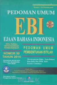 Pedoman Umum EBI(Ejaan Bahasa Indonesia) : Pedoman Umum Pembentukan Istilah
